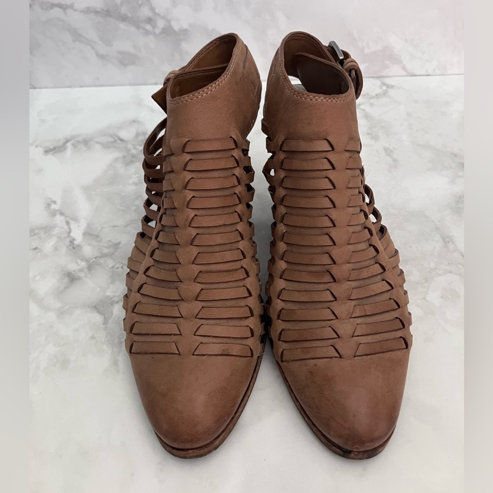 DOLCI VITA Tan Heeled Bootie Sandals Size 7.5 - Picture 2 of 8
